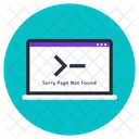 Pagina Nao Encontrada Erro Da Web Aviso Da Web Ícone
