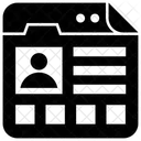 Pessoal Pagina Da Web Design Ícone