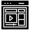 Pagina Video Supporto Di Interfaccia Wireframe Video Icon