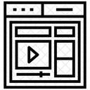 Pagina Video Supporto Di Interfaccia Wireframe Video Icon