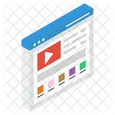 Pagina Video Supporto Di Interfaccia Wireframe Video Icon