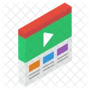 Pagina Video Supporto Di Interfaccia Wireframe Video Icon