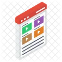 Pagina Video Supporto Di Interfaccia Wireframe Video Icon
