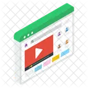 Pagina Video Supporto Di Interfaccia Wireframe Video Icon