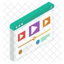 Pagina Video Supporto Di Interfaccia Wireframe Video Icon
