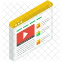 Pagina Video Supporto Di Interfaccia Wireframe Video Icon