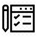 Pagina Web Navegador Lista De Verificacion Icono