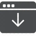 Página web con flecha hacia abajo  Icon