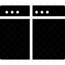Dividir Vertical Sitio Web Icono
