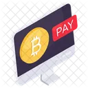 Pago Bitcoin En Linea Criptomoneda Criptomoneda En Linea Icono