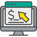 Pago Clic Clic Moneda Icono