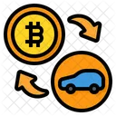 Pago de coche bitcoin  Icono