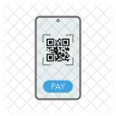 Pago Con Codigo Qr Transacciones Moviles Billetera Digital Icono