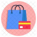 Pago con tarjeta de compras  Icono