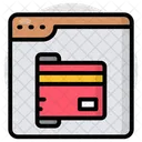 Pago Con Tarjeta En Linea Pago En Sitio Web Pago Electronico Icono