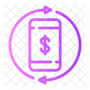 Telefono Inteligente Cambio De Moneda Moneda Icono