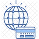 Pago Mundial Tarjeta De Credito Icono