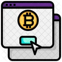 Pagar Por Bitcoin Criptomoneda Icono