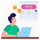 Pago Por Clic Ppc Cpc Icono