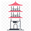 Pagoda Temple Architecture Icon