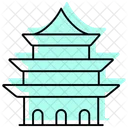 Pagoda Color Shadow Thinline Icon Icon