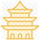 Pagoda Duotone Line Icon Icon
