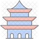 Pagoda Lineal Color Icon Icon