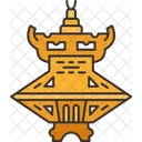 Pagoda Brass Pendant Icon
