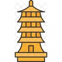 Pagoda Tower Metal Icon