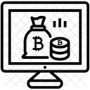 Pago En Linea Bitcoin En Linea Criptomoneda En Linea Icono