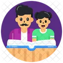 Pai com filha  Ícone