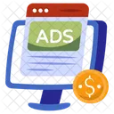 Paid Ad Web Advertisement Digital Ad Icon