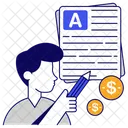 Paid Content Article Writing Writing Icon