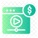 Paid Content Monetization Video Advertising Icon