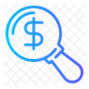 Paid Search Magnifying Glass Dollar Icon