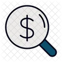 Paid Search Advertising Magnifying Glass Loupe Icon