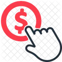 Paid To Click Click Money Icon