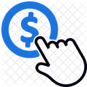 Paid To Click Click Money Icon