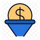 Paid Traffic Sales Funnel Business And Finance Icon