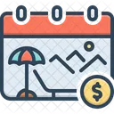 Paid Vacation Vacation Holiday Icon