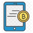 Paiement Bitcoin Mobile Icône