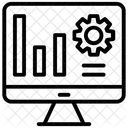 Painel Grafico On Line Desempenho Empresarial Ícone