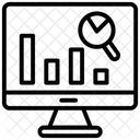 Painel Grafico On Line Desempenho Empresarial Ícone
