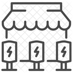 Painel de carregamento para estacionamento de loja  Ícone