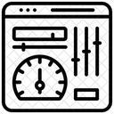 Painel De Controle Da Web Teste De Velocidade Da Pagina Velocidade Da Web Ícone
