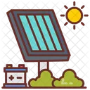 Painel Solar Tecnologia Fotovoltaica Energia Limpa Ícone