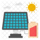 Painel Solar Celula Fotovoltaica Bateria Solar Ícone