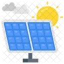 Painel Solar Celulas Fotovoltaicas Energia Renovavel Ícone