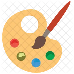 Paint board and brush  Icon