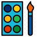Paint Brush Artist Tool Color Palette Icon
